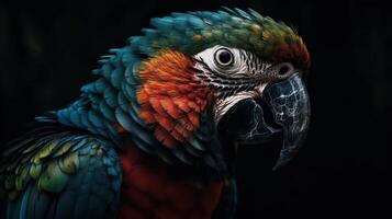 . . Realistic Parrot bird. Can be used for decoration. Graphic Art Illustration. photo