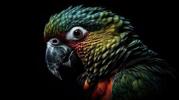 . . Realistic Parrot bird. Can be used for decoration. Graphic Art Illustration. photo