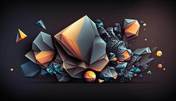 . . Low poly abstract geometric pattern art. Can be used for graphic design. Illustration. photo