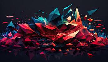 . . Low poly abstract geometric pattern art. Can be used for graphic design. Illustration. photo