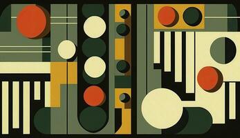 . . Abstract bauhaus art pattern wallaper. Can be used for poster or decoration. Graphic photo