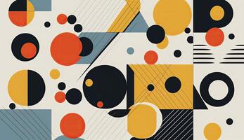 . . Abstract bauhaus art pattern wallaper. Can be used for poster or decoration. Graphic photo