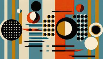 . . Abstract bauhaus art pattern wallaper. Can be used for poster or decoration. Graphic photo