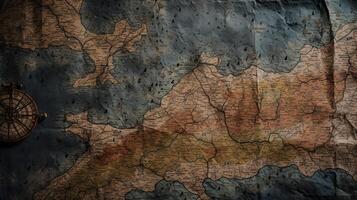 . . Old vintage retro map fantasy inspiration. Can be used for decor background. Graphic Art photo