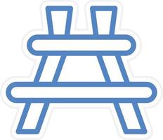 Picnic Table Vector Icon Style