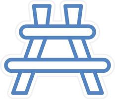 Picnic Table Vector Icon Style