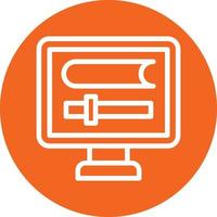 Online Lecture Vector Icon Design