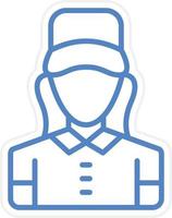 Delivery Women Vector Icon Style