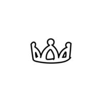 crown hand drawn icon for king and queen vector