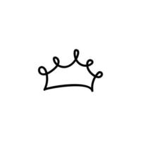 corona mano dibujado icono para Rey y reina vector