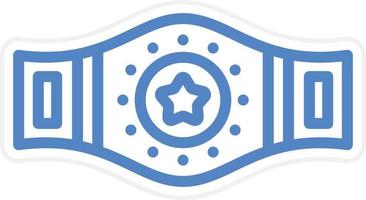 Champion Belt Vector Icon Style