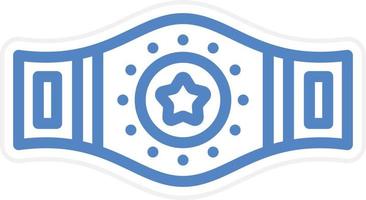 Champion Belt Vector Icon Style