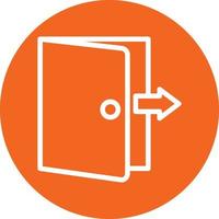 Exit Door Vector Icon Design