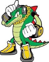 vector illustration of a crocodile character