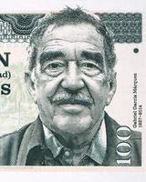 Gabriel Garcia Marquez a portrait from money photo