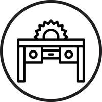 Table Saw Vector Icon Style