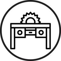 Table Saw Vector Icon Style