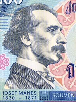 Josef Manes a portrait from money photo