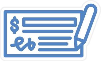 Cheque Book Vector Icon Style