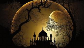 3d illustration of amazing architecture design of muslim mosque ramadan concept, illustration of amazing architecture design of muslim mosque ramadan concept, Generate Ai photo