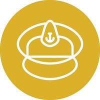 Captain Cap Vector Icon Design