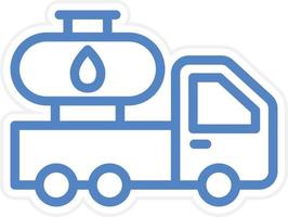 Oil Truck Vector Icon Style