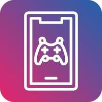 Mobile Gaming Vector Icon Design