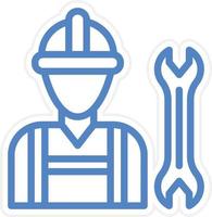 Construction Worker Vector Icon Style