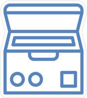 Deep Freezer Vector Icon Style