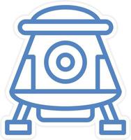 Space Capsule Vector Icon Style