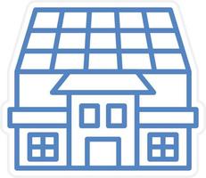 Solar House Vector Icon Style