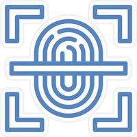 Fingerprint Scan Vector Icon Style