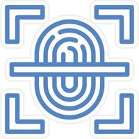 Fingerprint Scan Vector Icon Style