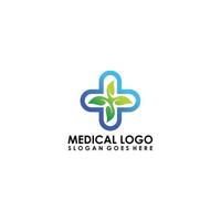 Health medical logo template vector