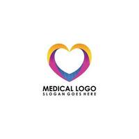 Health medical logo template vector