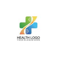 Health medical logo template vector illustration design