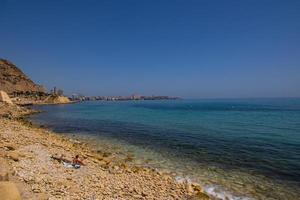 beach landscape in Alicante on a warm summer day photo