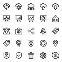 Outline icons for Seo and marketing. vector