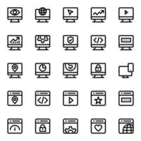 Outline icons for Seo and marketing. vector