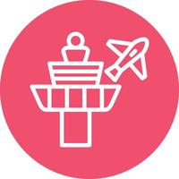 Control Tower Vector Icon Design