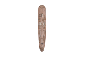 Brown face sculpture isolated on a transparent background png