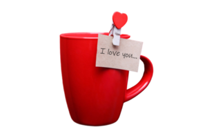 Red mug isolated on a transparent background png