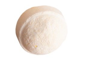 White bath bomb isolated on a transparent background png