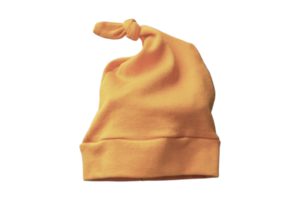 Orange baby hat isolated on a transparent background png