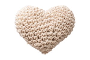 beige cuore cuscino isolato su un' trasparente sfondo png