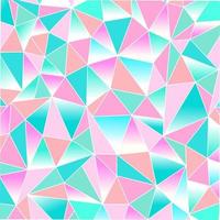 Cute background for a princess with crystals. Multicolored triangles girly pattern. vector