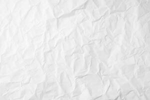 Design space white crumpled paper textured background. photo