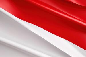 Red and white background, waving national flag of Indonesia, waved highly detailed close-up. photo