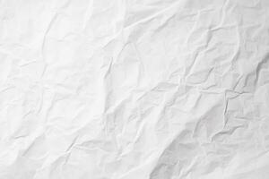 Design space white crumpled paper textured background. photo