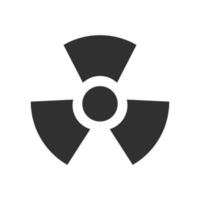 Nuclear Radiation Flat Symbol Vector Icon Illustration